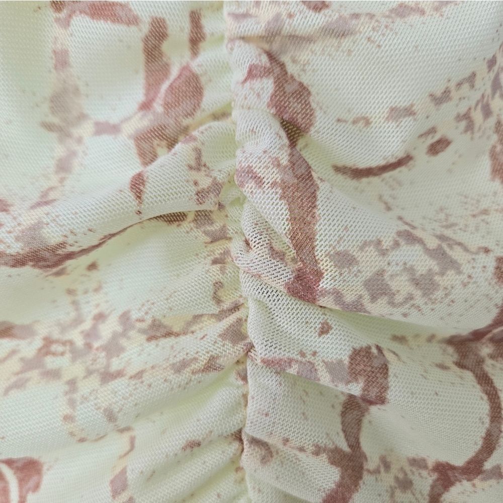 BP. Ruched Cropped Cami Abstract Yellow - Picture 5 of 7